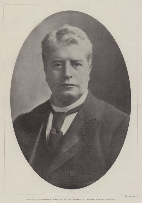 The First Prime Minister of the Australian Commonwealth, the Honourable Edmund Barton, QC by English Photographer