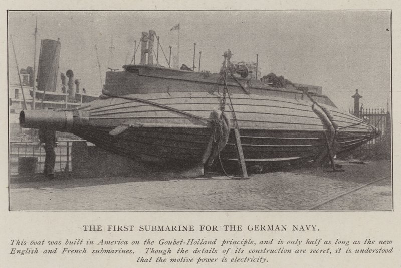 The First Submarine for the German Navy by English Photographer