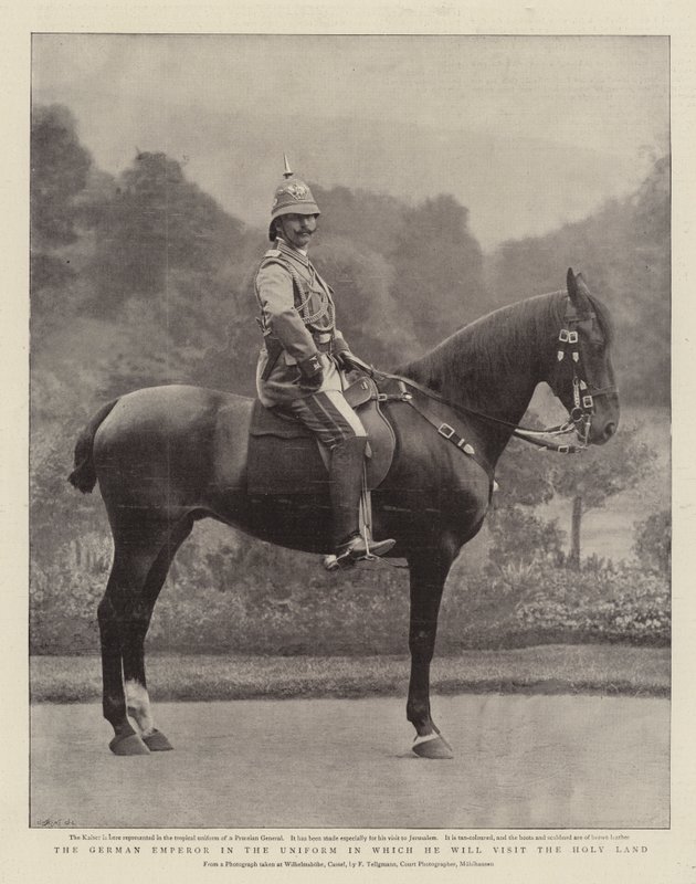 The German Emperor in the Uniform in Which He Will Visit the Holy Land by English Photographer
