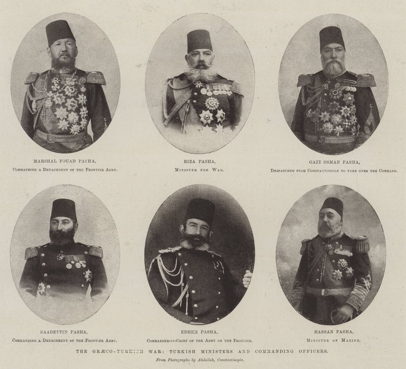 The Graeco-Turkish War, Turkish Ministers and Commanding Officers by English Photographer