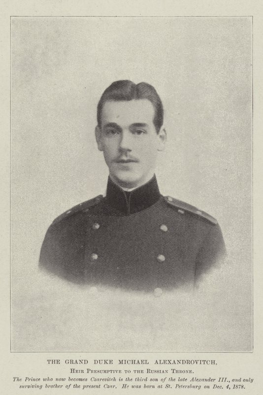 The Grand Duke Michael Alexandrovitch, Heir Presumptive to the Russian Throne by English Photographer