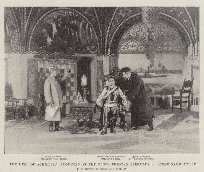 The Heel of Achilles, produced at the Globe Theatre 6 February, Scene from Act IV by English Photographer