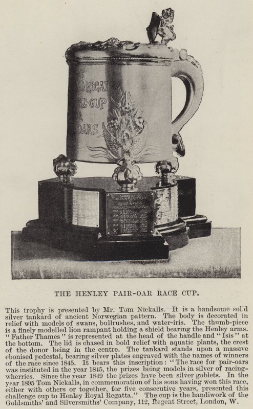 The Henley Pair-Oar Race Cup by English Photographer