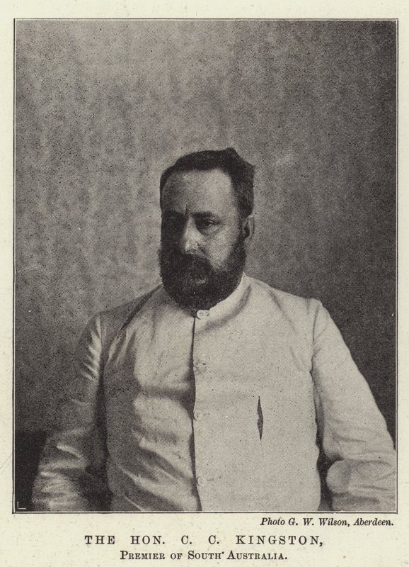 The Honourable C C Kingston, Premier of South Australia by English Photographer