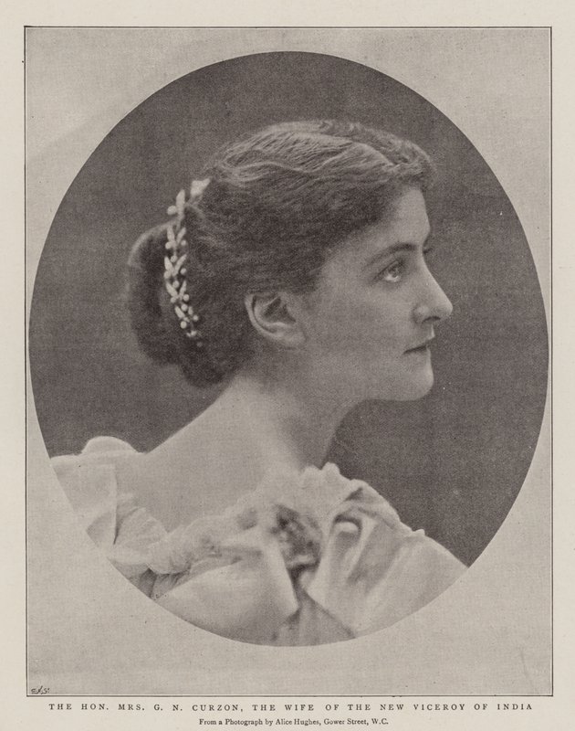 The Honourable Mrs G N Curzon, the Wife of the New Viceroy of India by English Photographer
