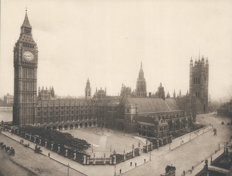 The Houses of Parliament and Big Ben, London, c 1900 by English Photographer