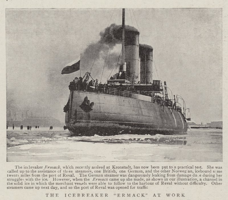 The Icebreaker Ermack at Work by English Photographer