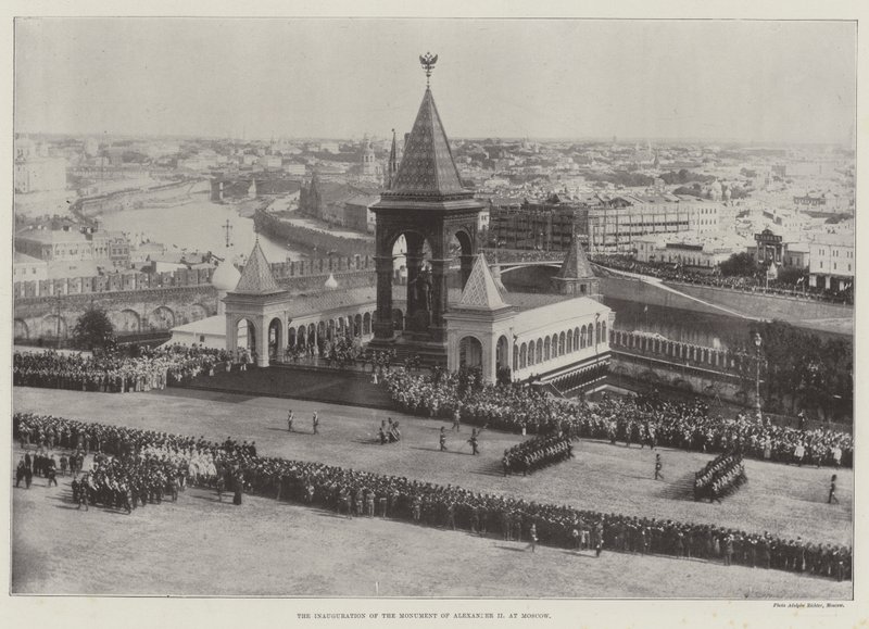 The Inauguration of the Monument of Alexander II, at Moscow by English Photographer