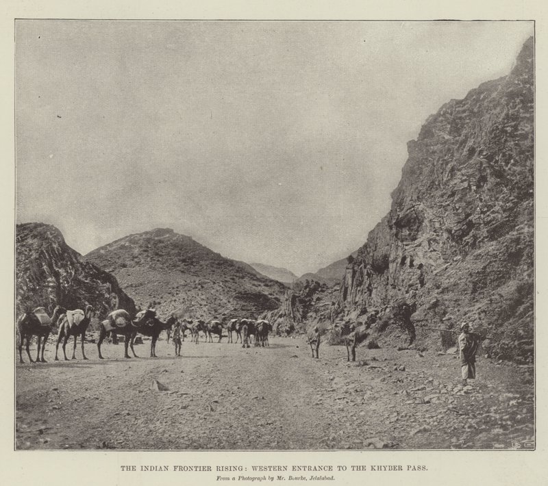 The Indian Frontier Rising, Western Entrance to the Khyber Pass by English Photographer