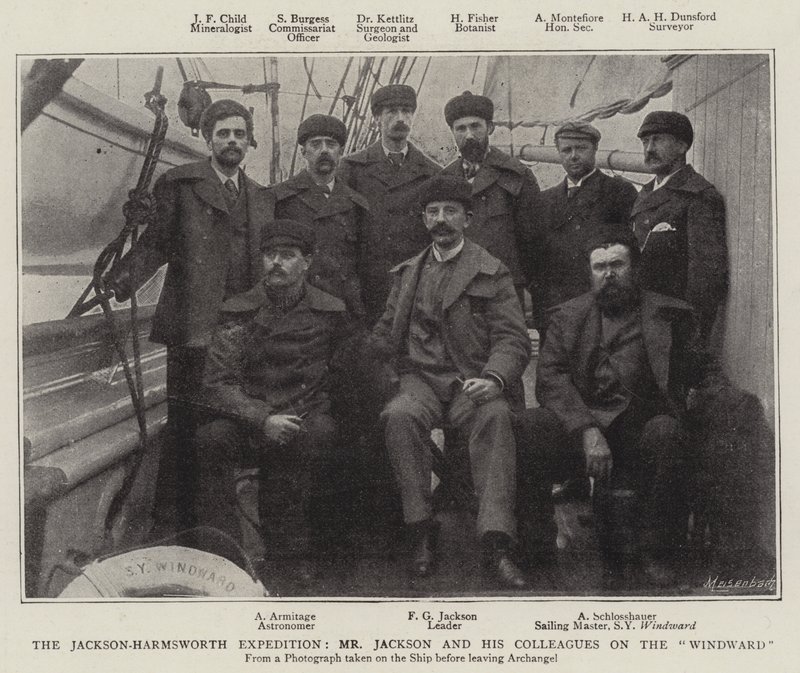 The Jackson-Harmsworth Expedition, Mr. Jackson and His Colleagues on the Windward by English Photographer