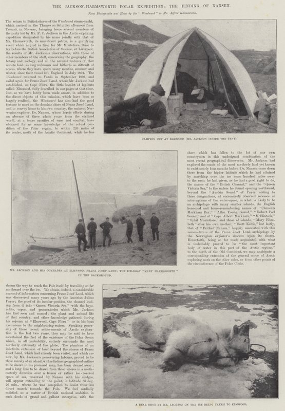 The Jackson-Harmsworth Polar Expedition, the Finding of Nansen by English Photographer
