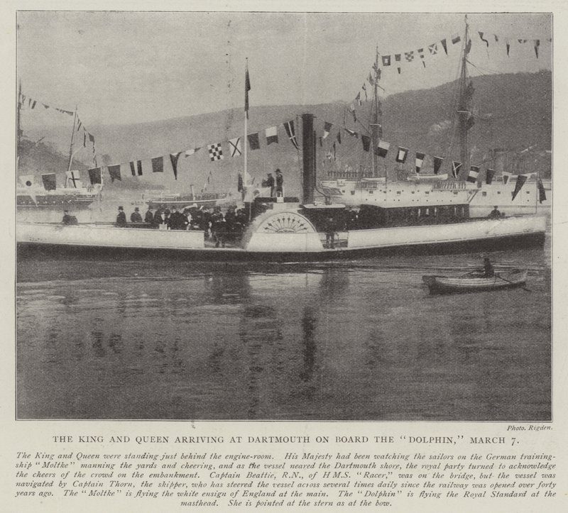 The King and Queen arriving at Dartmouth on Board the Dolphin, 7 March by English Photographer