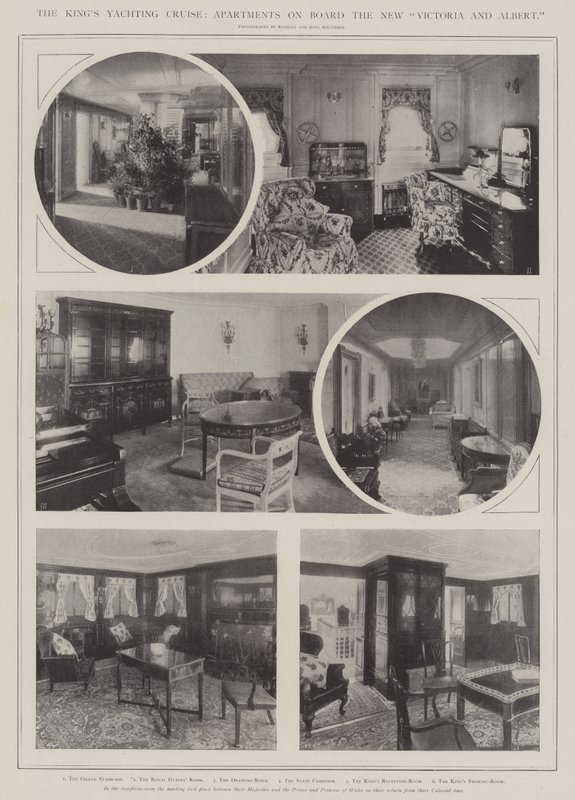 The Kings Yachting Cruise, Apartments on Board the New Victoria and Albert by English Photographer