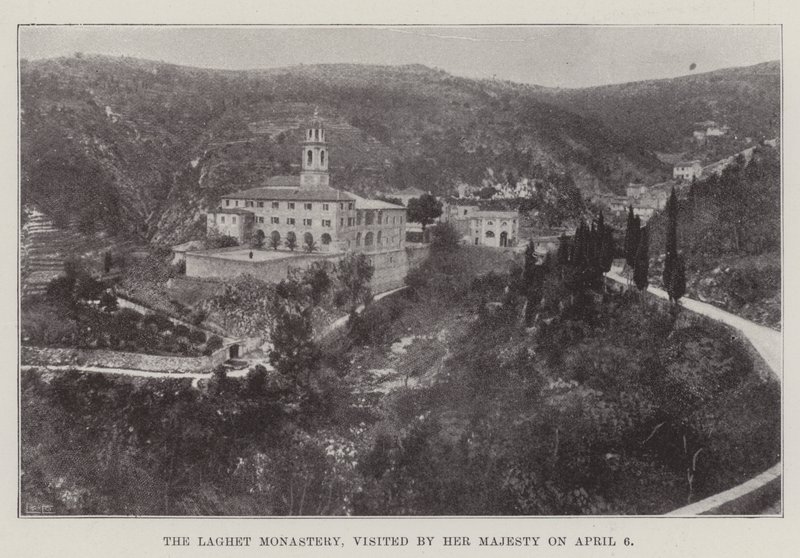 The Laghet Monastery, visited by Her Majesty on 6 April by English Photographer