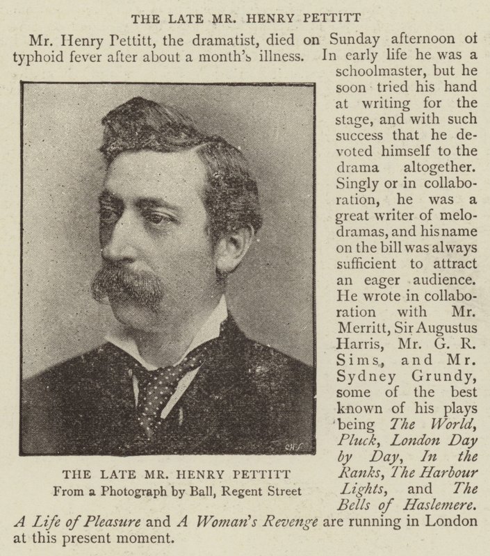 The Late Mr Henry Pettitt by English Photographer