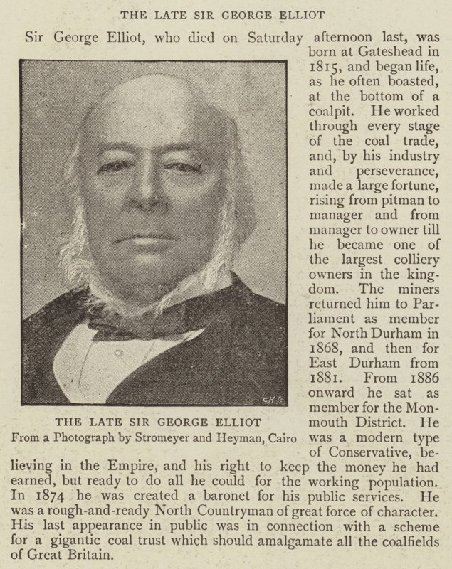 The Late Sir George Elliot by English Photographer