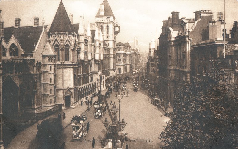 The Law Courts, Fleet Street by English Photographer