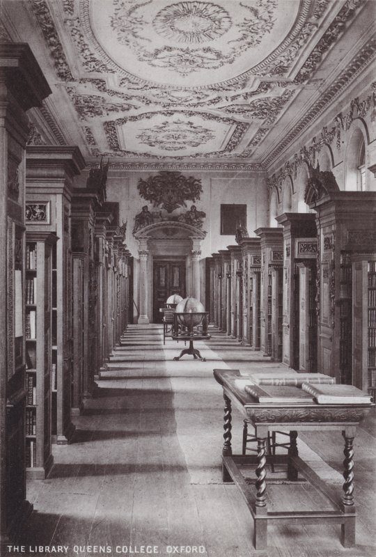 The Library, Queens College, Oxford by English Photographer
