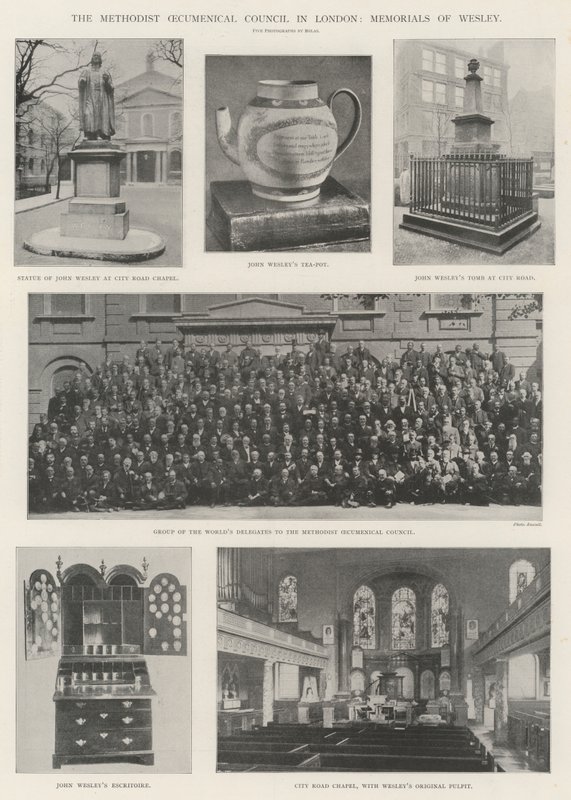 The Methodist Ecumenical Council in London, Memorials of Wesley by English Photographer