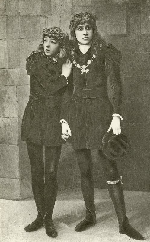 The Misses Isa Bowman and Bessie Hatton as the young princes in Richard III by English Photographer