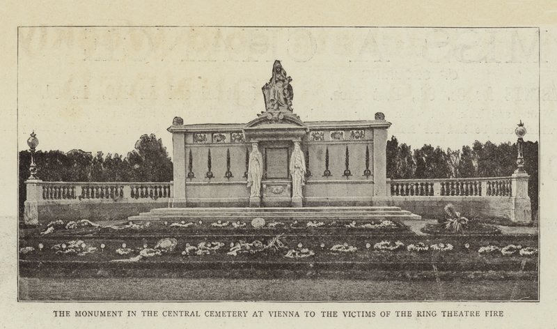 The Monument in the Central Cemetery at Vienna to the Victims of the Ring Theatre Fire by English Photographer