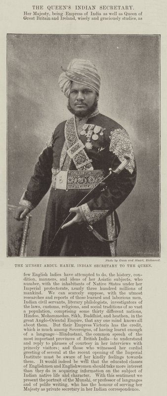 The Munshi Abdul Harim, Indian Secretary to the Queen by English Photographer