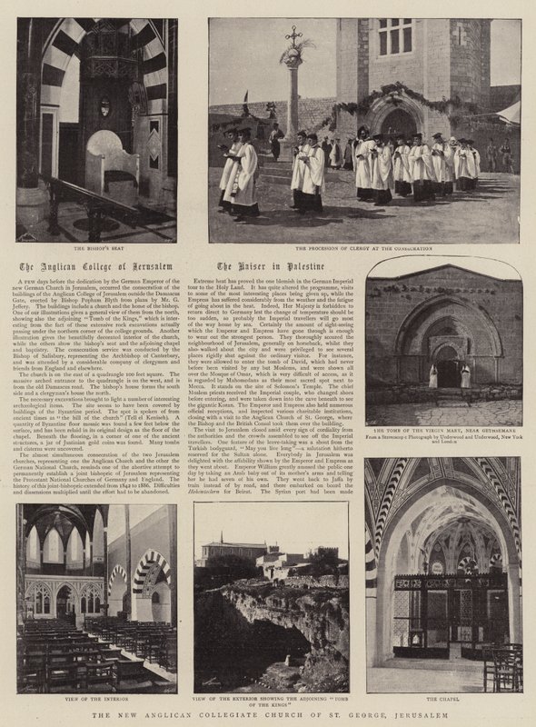 The New Anglican Collegiate Church of St. George, Jerusalem by English Photographer