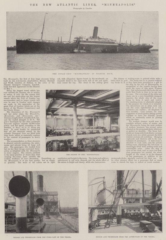 The New Atlantic Liner, Minneapolis by English Photographer