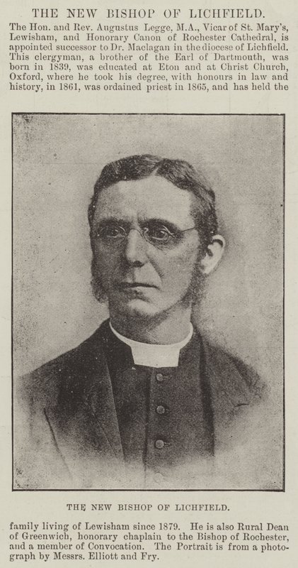 The New Bishop of Lichfield by English Photographer