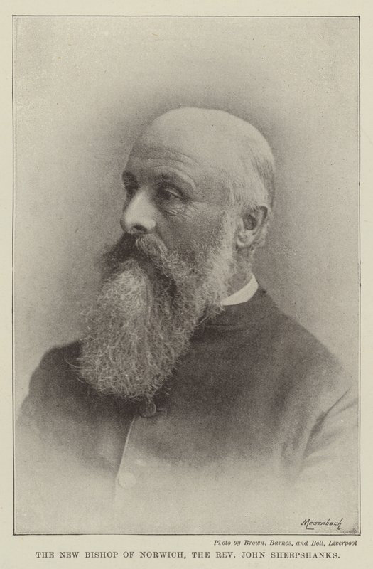 The New Bishop of Norwich, the Reverend John Sheepshanks by English Photographer