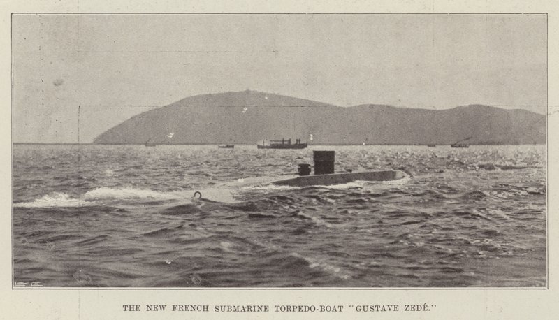 The New French Submarine Torpedo-Boat Gustave Zede by English Photographer