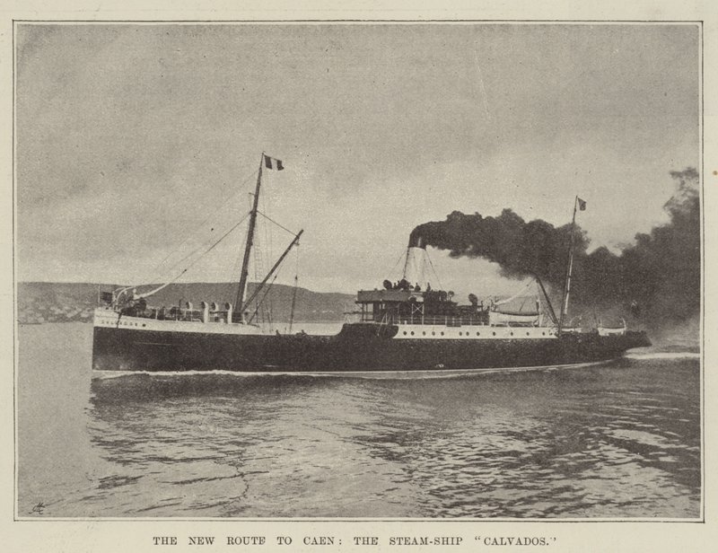 The New Route to Caen, the Steam-Ship Calvados by English Photographer