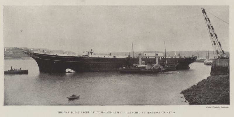The New Royal Yacht Victoria and Albert, Launched at Pembroke on 9 May by English Photographer
