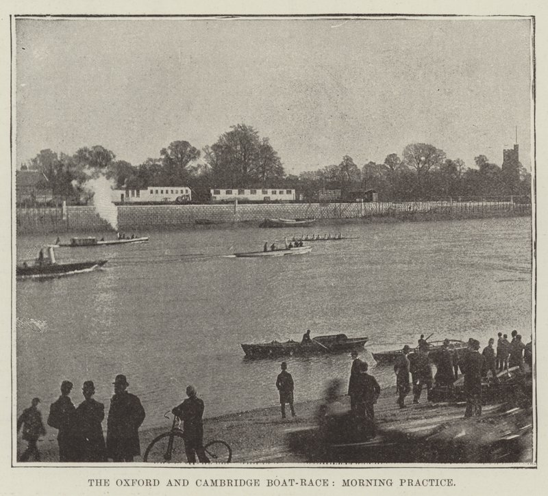 The Oxford and Cambridge Boat-Race, Morning Practice by English Photographer