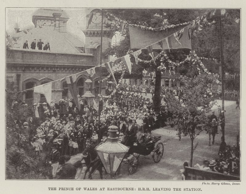 The Prince of Wales at Eastbourne, HRH Leaving the Station by English Photographer