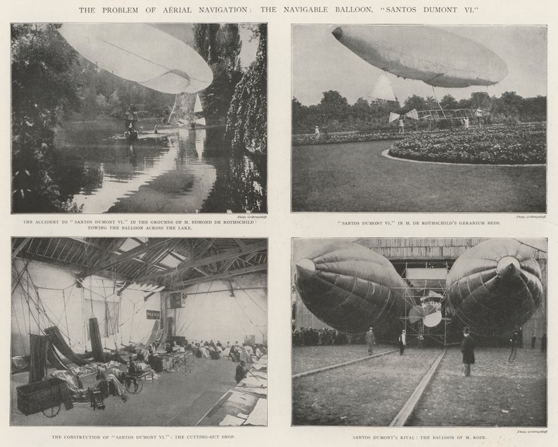 The Problem of Aerial Navigation, the Navigable Balloon, Santos Dumont VI by English Photographer