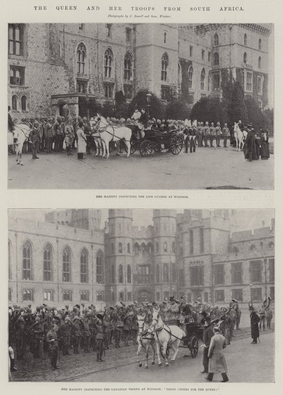 The Queen and her Troops from South Africa by English Photographer