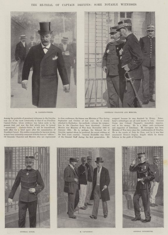 The Re-Trial of Captain Dreyfus, Some Notable Witnesses by English Photographer