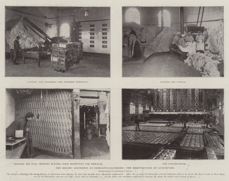 The Recent Accidents at Explosive-Factories, the Manufacture of Guncotton by English Photographer