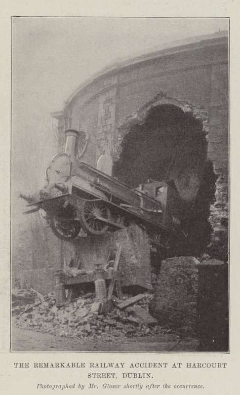 The Remarkable Railway Accident at Harcourt Street, Dublin by English Photographer