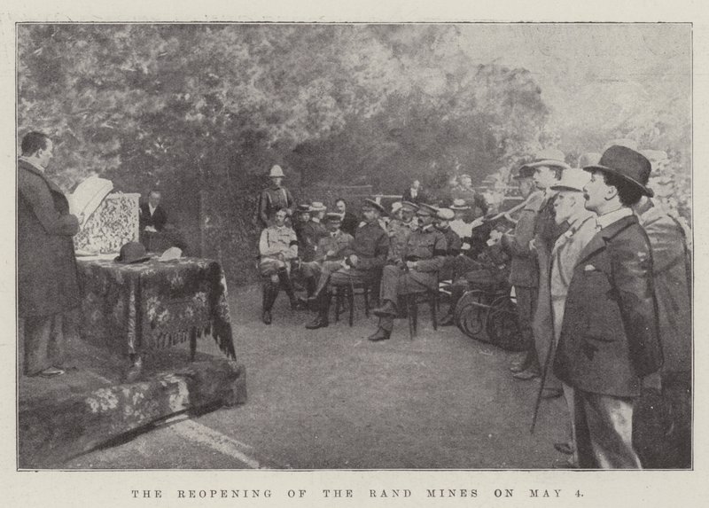 The Reopening of the Rand Mines on 4 May by English Photographer