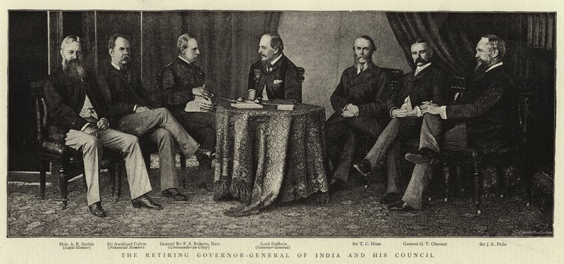 The Retiring Governor-General of India and his Council by English Photographer