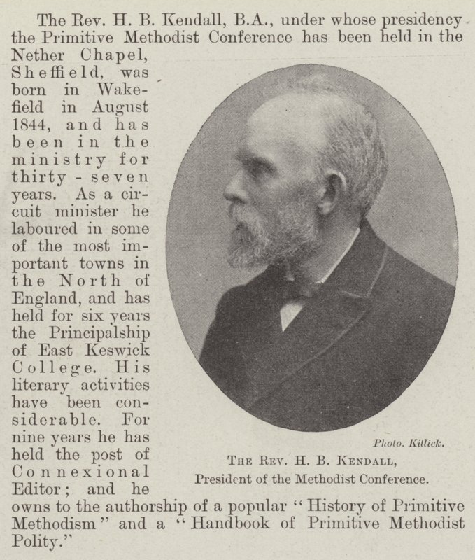 The Reverend H B Kendall, President to the Methodist Conference by English Photographer