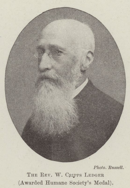 The Reverend W Cripps Ledger, awarded Humane Societys Medal by English Photographer