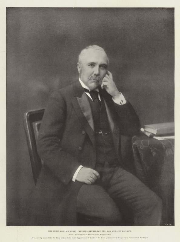 The Right Honourable Sir Henry Campbell-Bannerman, MP for Stirling District by English Photographer