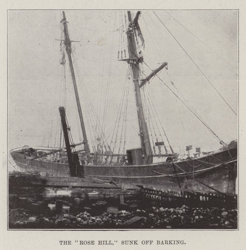 The Rose Hill, sunk off Barking by English Photographer