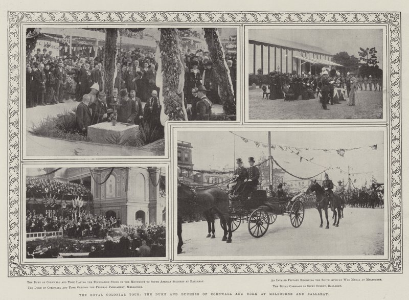 The Royal Colonial Tour, the Duke and Duchess of Cornwall and York at Melbourne and Ballarat by English Photographer
