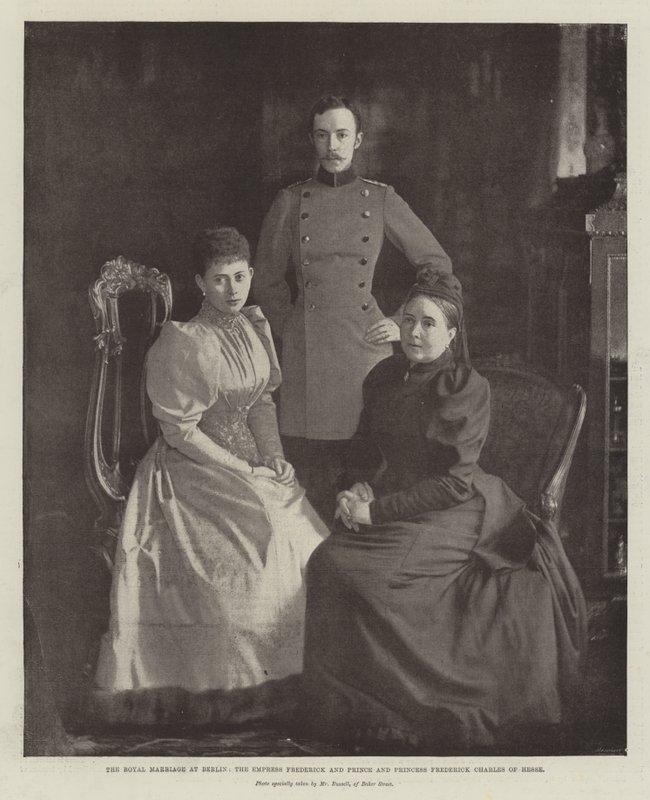 The Royal Marriage at Berlin, the Empress Frederick and Prince and Princess Frederick Charles of Hesse by English Photographer
