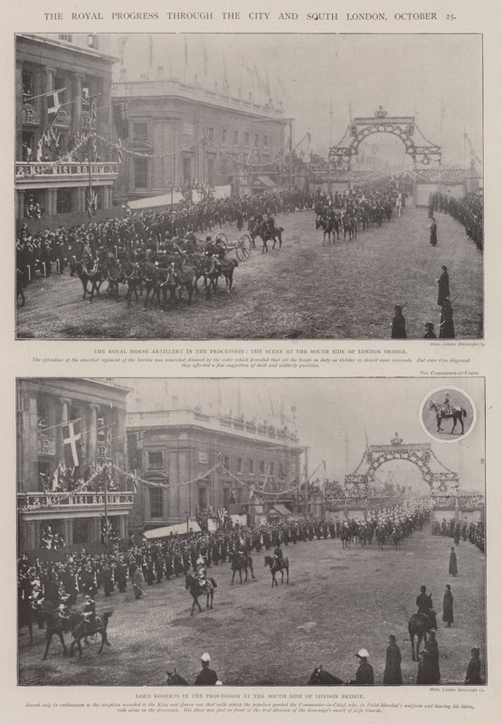The Royal Progress through the City and South London, 25 October by English Photographer