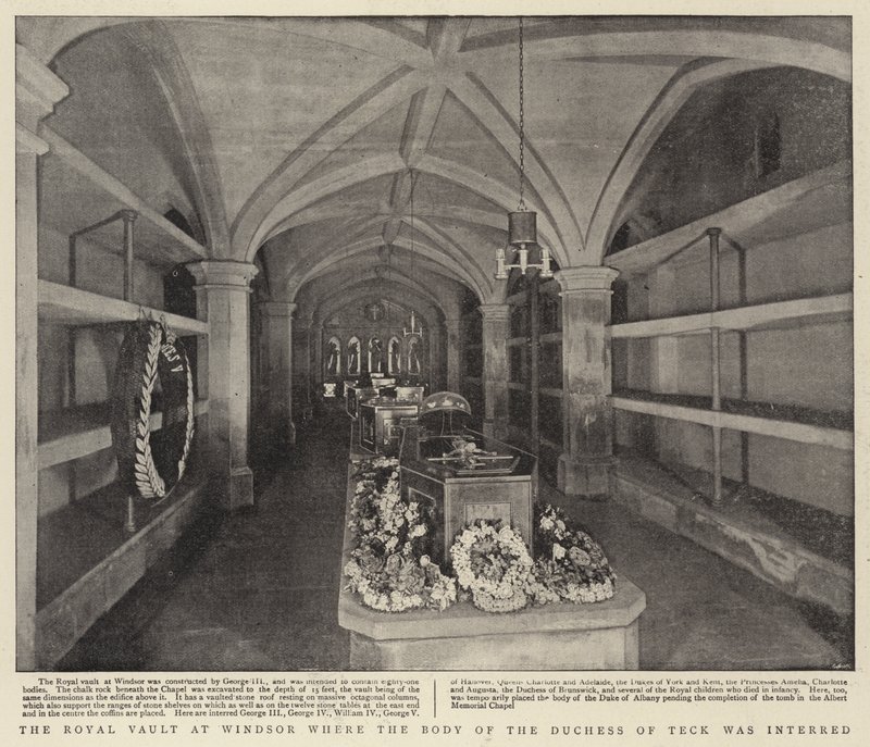 The Royal Vault at Windsor where the Body of the Duchess of Teck was interred by English Photographer